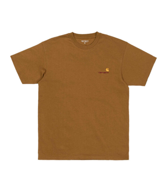S/S American Script T-Shirt - Hamilton Brown
