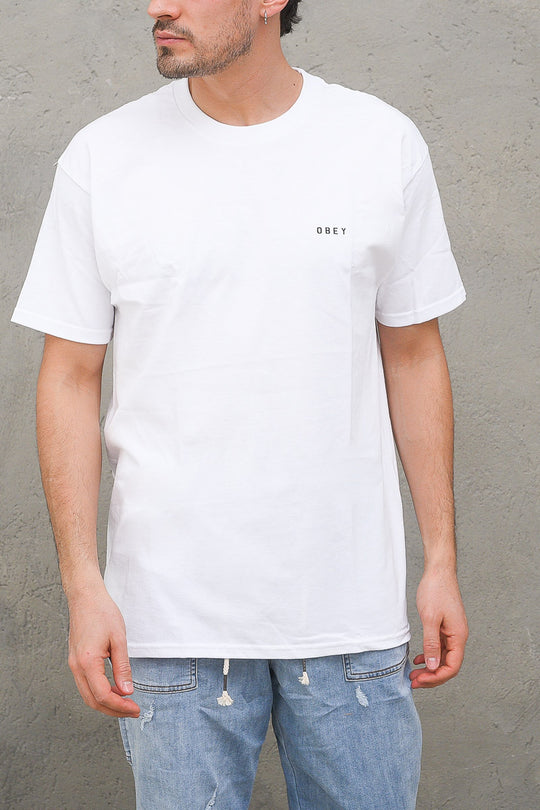 Obey Dissent & Chaos Tiger Classic Tee - White