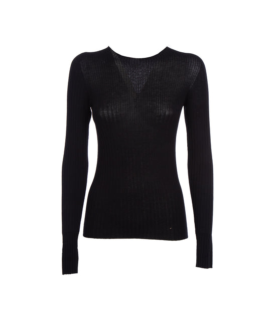 Girocollo Motivo Coste - Nero