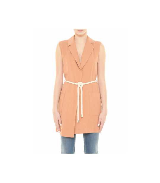 Gilet Con Cintura - Cognac