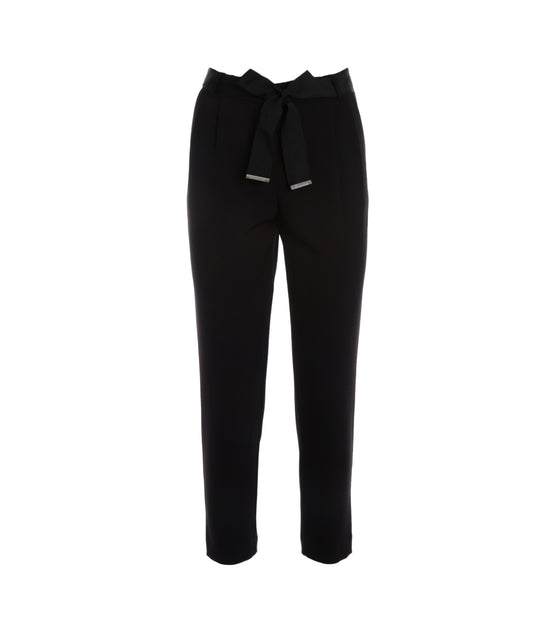 Pantalone Con Cintura - Nero