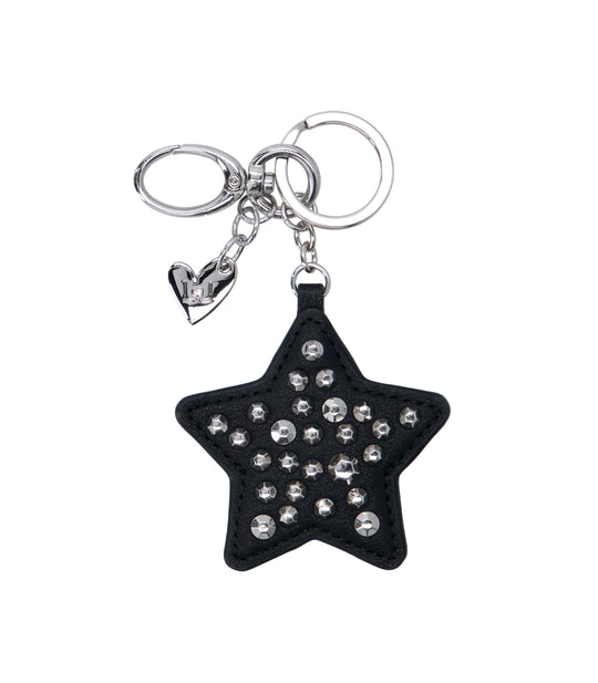 Padded Star Keyring - Nero