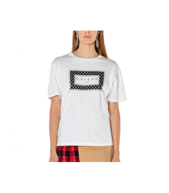 T-Shirt Jersey Mezza Manica Con Stampa - Off White