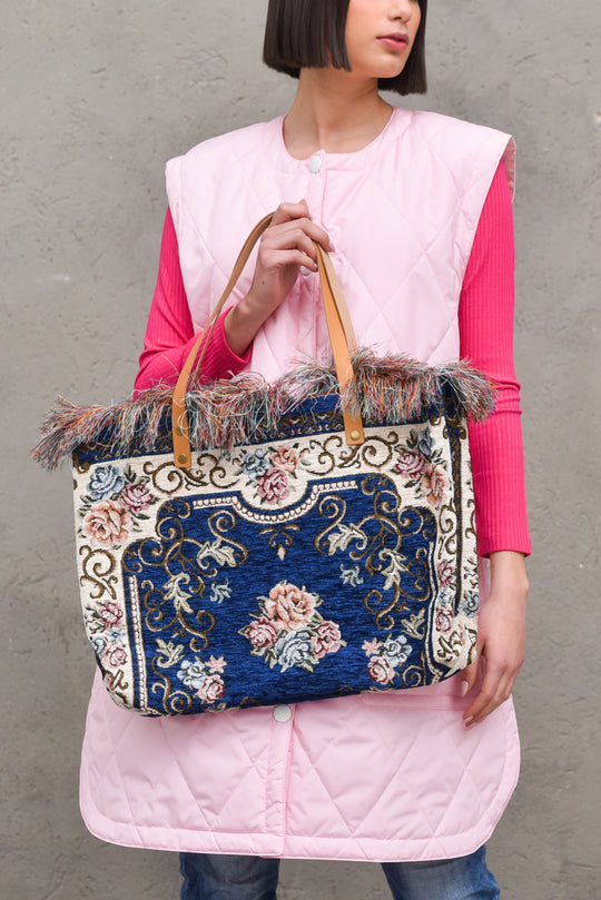 Shopper Tapestry Donna - Blu