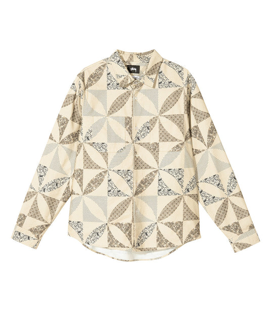 Quilt Pattern Shirt - Sand