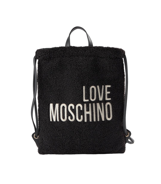 Borsa Eco Shearling + Pu - Nero