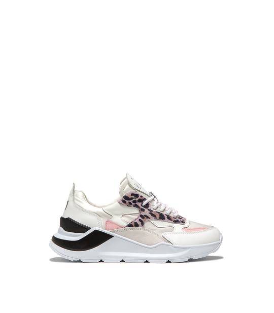 Fuga Satin Leopard - White/Pink