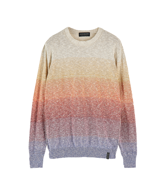 Lightweight Crewneck Pull In Slub Yarn Quality - Multicolor