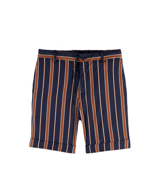 Chic Yarn-dyed Short With Elasticated Waistband