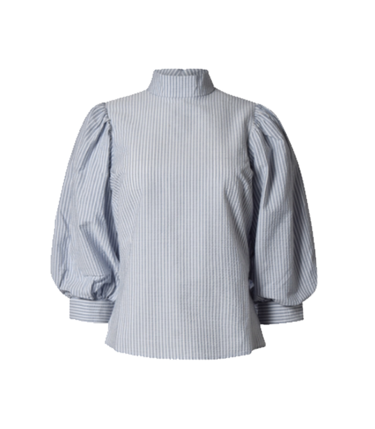 Posey Blouse - Blue Stripes