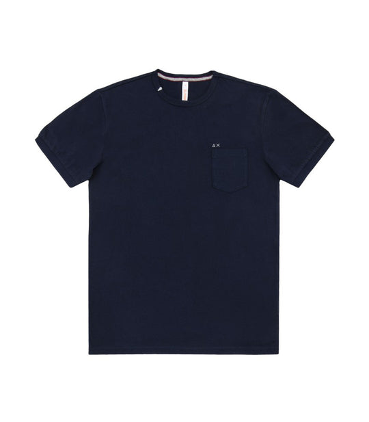 T-Shirt Solid Pocket S/S - Navy Blue