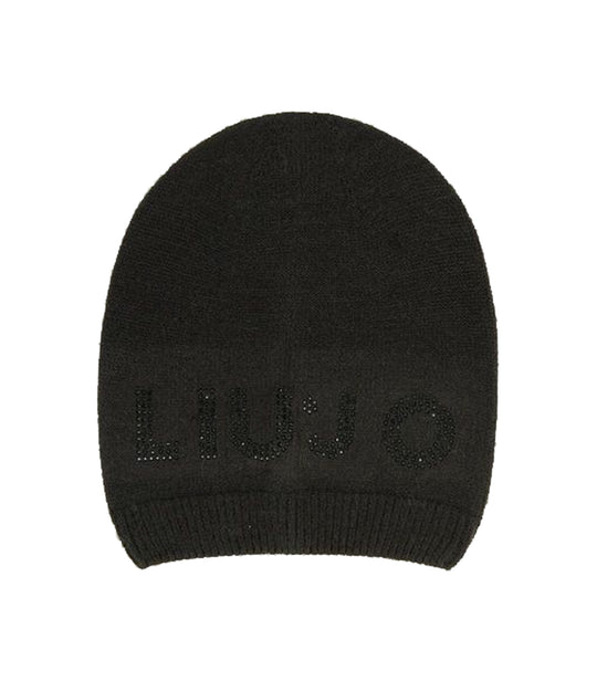 Beanie Logo Strass - Nero