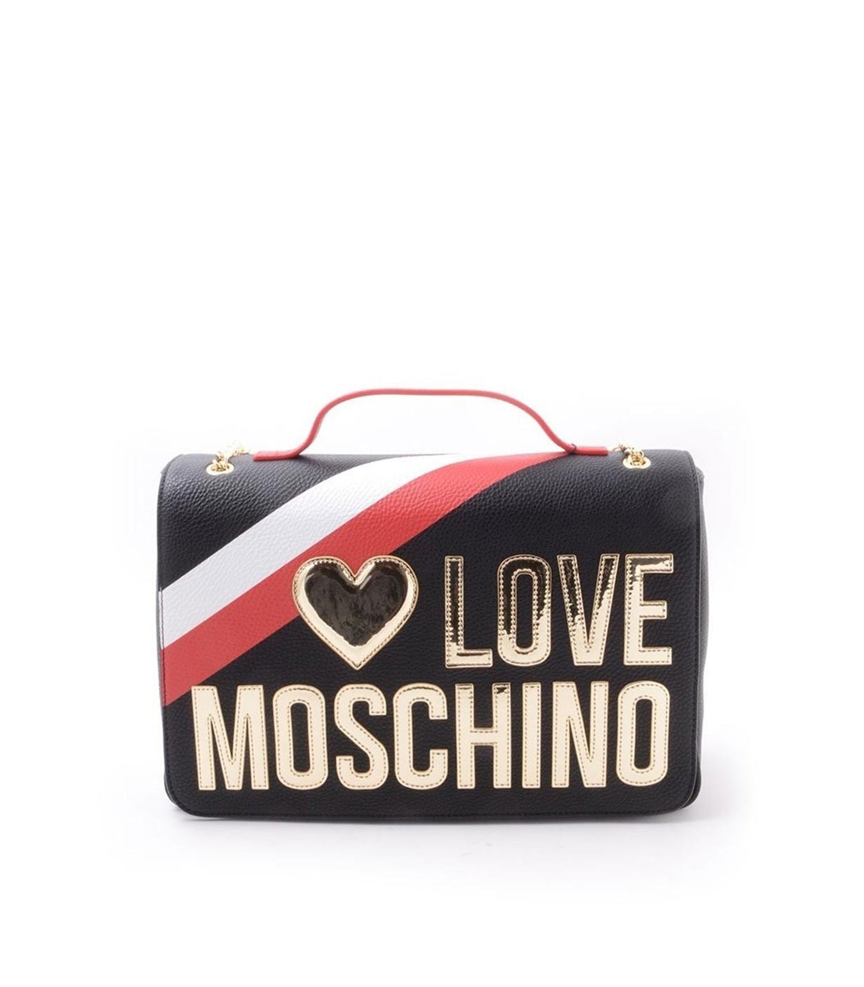 Love Moschino Borsa Pebble Pu Mix Nero rosso Multicolore Donna