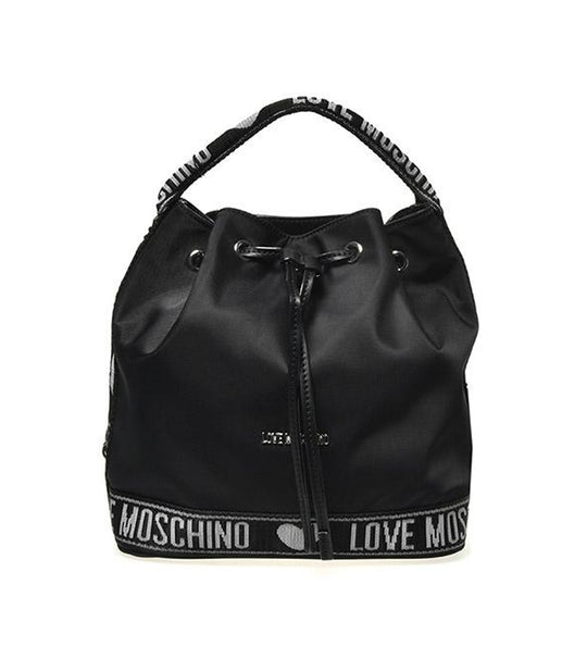 Borsa Nylon + Pu - Nero