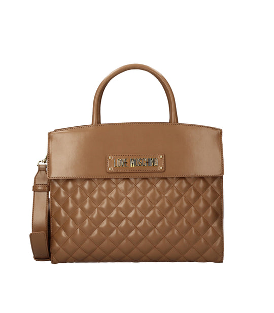 Borsa Quilted Nappa Pu - Cammello