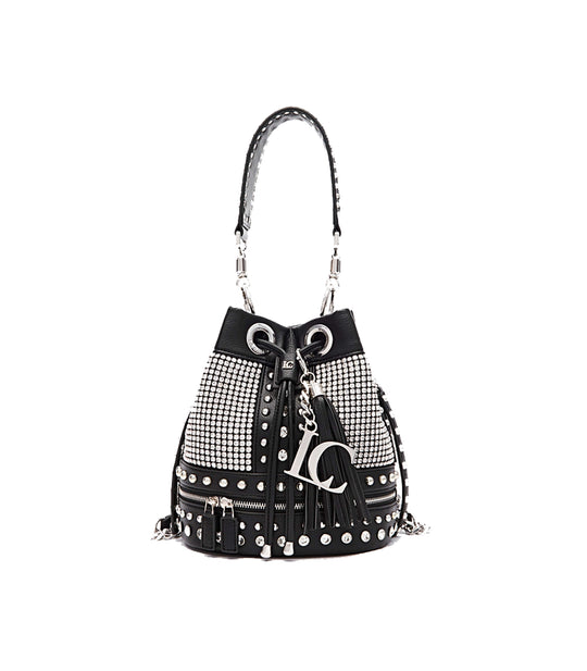 Wire St Bucket Synt Tumbled - Black/Cristal