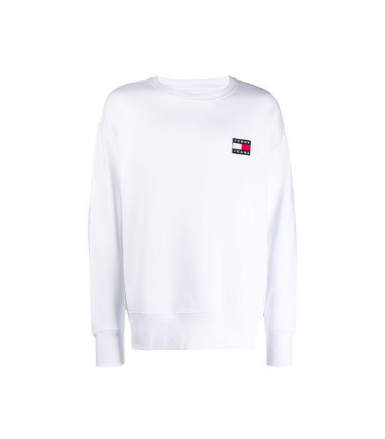 Tjm Tommy Jeans Badge Crew - Classic White