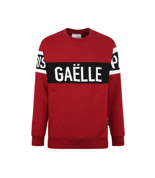 Felpa Paricollo Con Inserti Stampa - Rosso