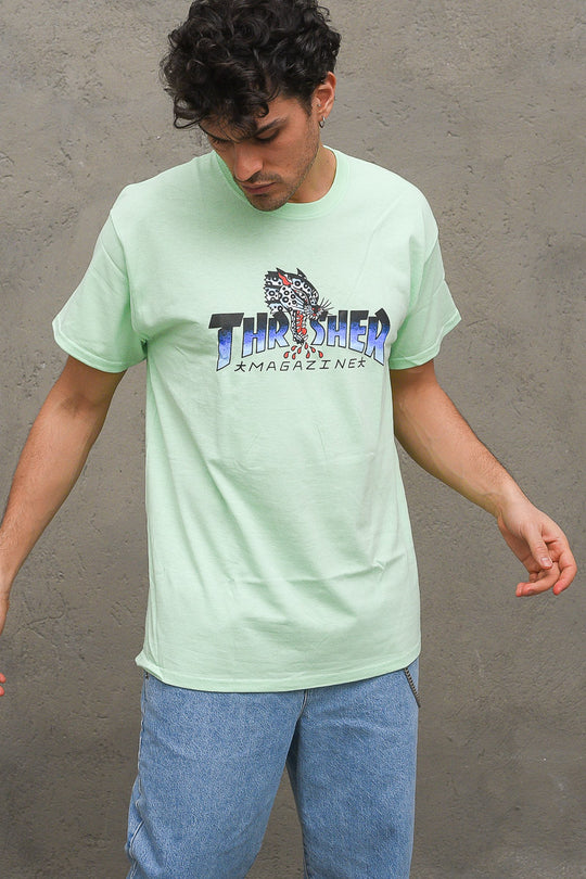 Thrasher Leopard Mag Tee - Mint