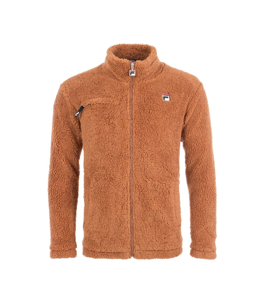 Bridgewater High Funnel Neck Sherpa Zip Thru- Bran