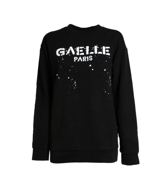 Felpa Lavata G/C M/L + Stampa - Nero