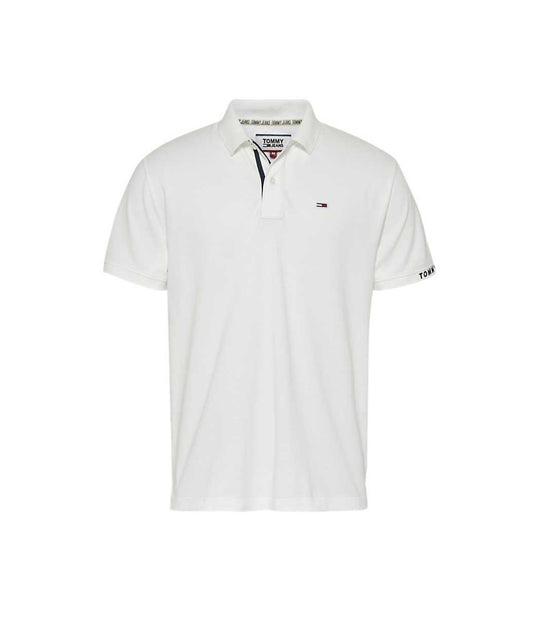 Tjm Branded Rib Polo - White