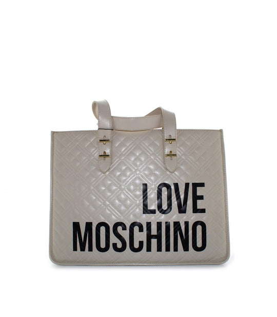 Borsa Quilted Nappa Pu - Avorio