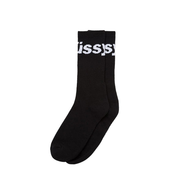 Jacquard Logo Socks - Black