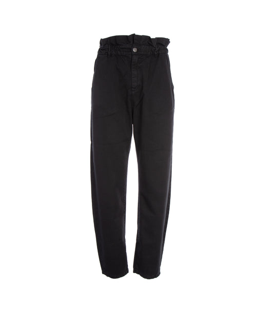 Pantalone Elastico Vita Donna - Nero