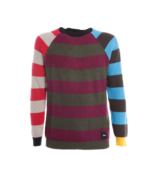 Maglia Girocollo Multirighe Cotone - Gra/Arm