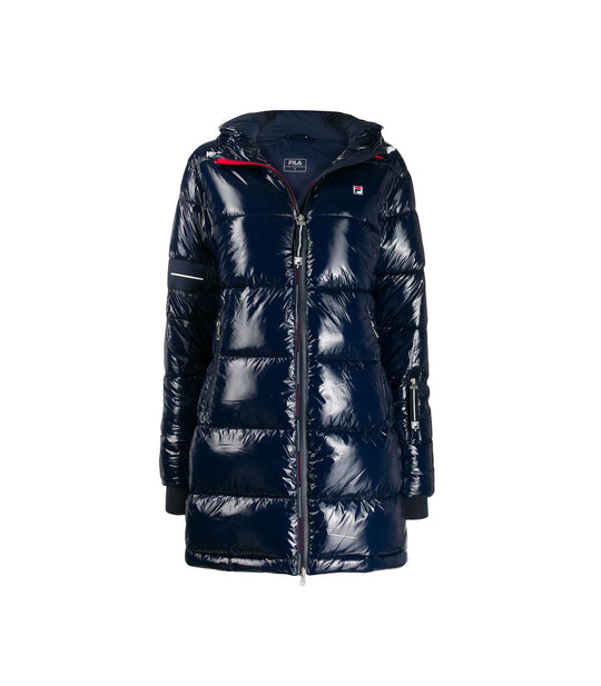 Women Sakura Puffer Coat - Black Iris