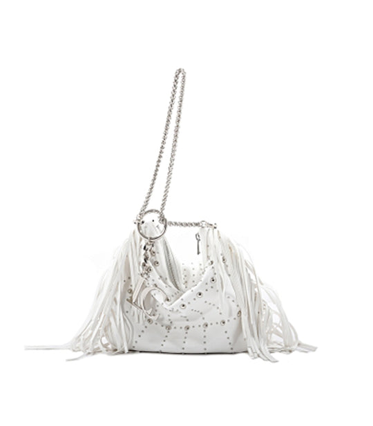 Night Edition Purse W/Studs Ecopelle - White