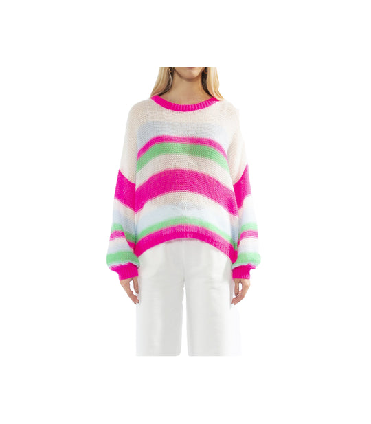 Girocollo Righe - Pink/Verde/Azzurro/Panna