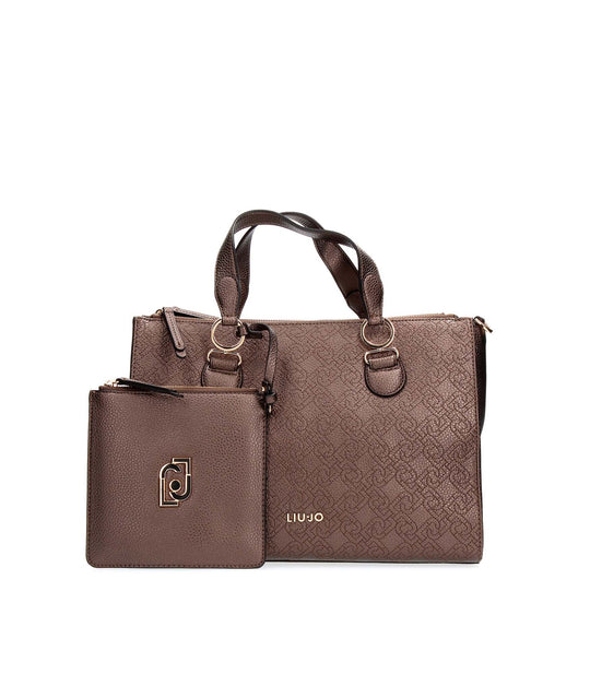 M Double Zip Satchel - Ginger Met