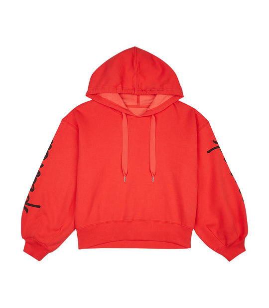 Lily Fleece Hoodie - Tomato