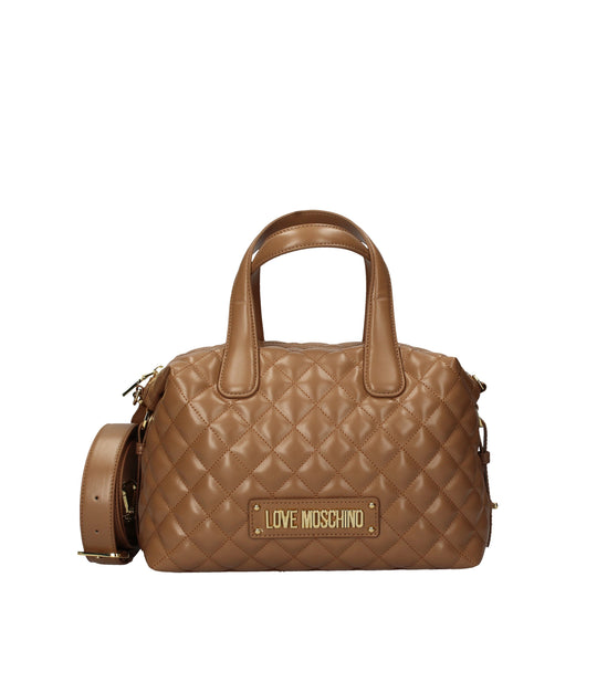 Borsa Quilted Nappa Pu - Cammello