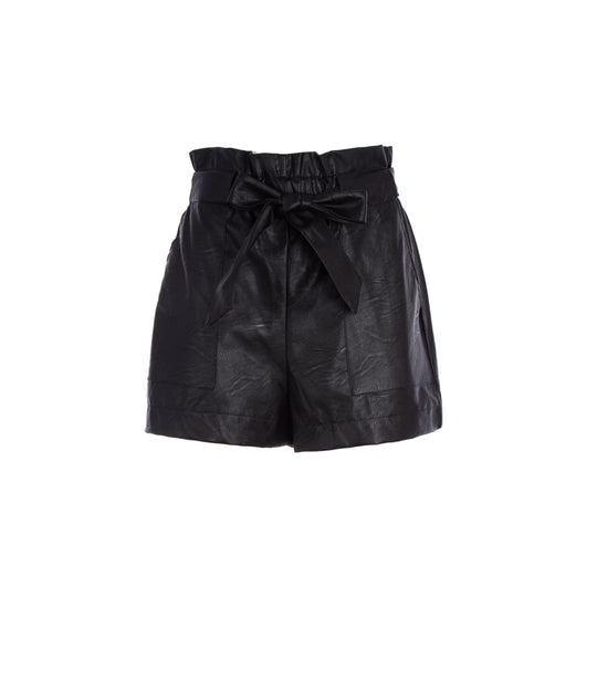 Short Ecopelle Donna - Nero