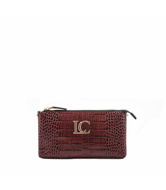 Candice Double Wallet Cocco - Burgundy