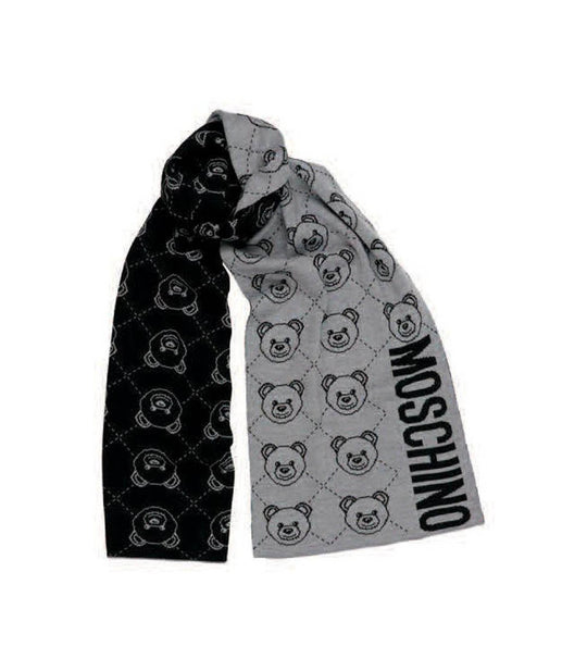 Sciarpa Maglia Lana Acrilico Moschino - Grigio