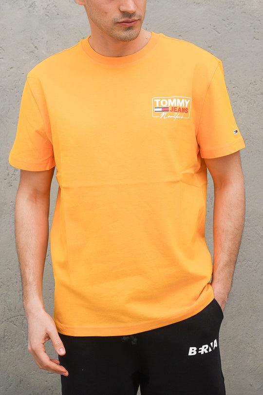 Tjm Script Box Back Logo Tee - Orange