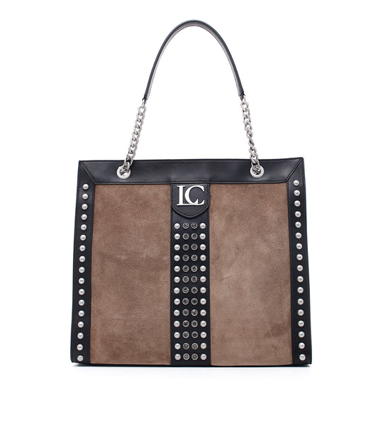 Angel Slim Shopper Suede + Leather - Taupe