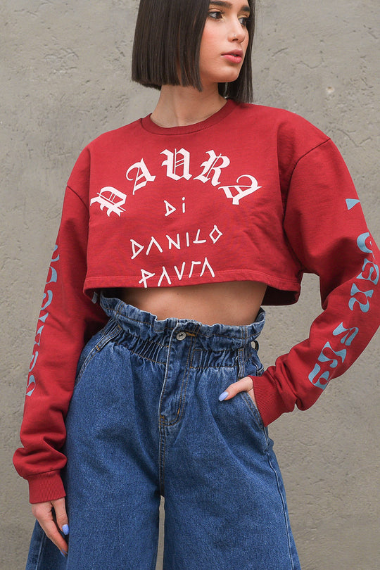 Gigi Crop T-Shirt - Bordeaux Icarus