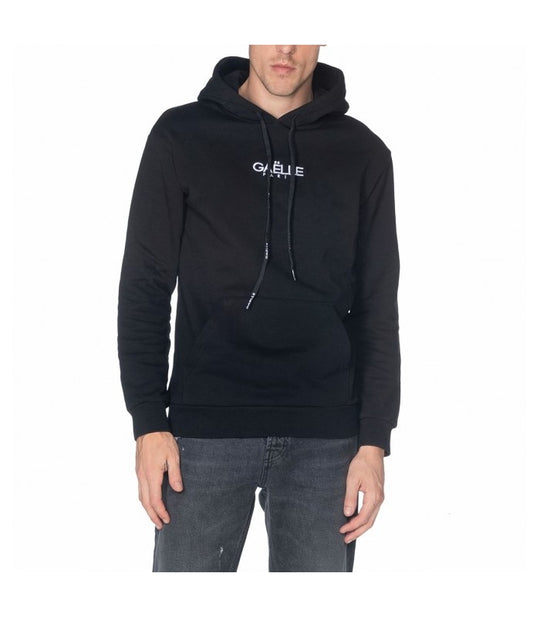 Felpa Con Cappuccio e Ricamo - Nero