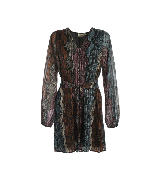 Abito Scollo V - Multicolore