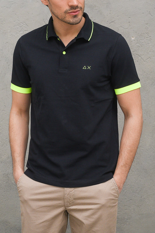Polo Small Stripes Fluo El. - Nero
