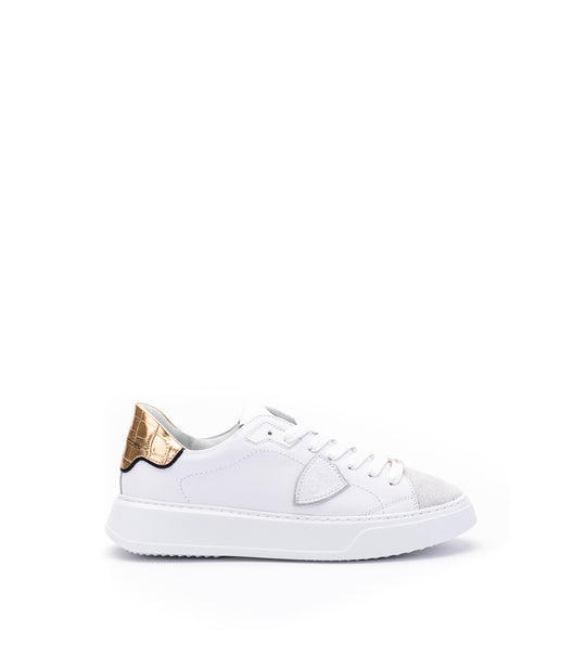 Temple L D Veau Croco - Blanc Or