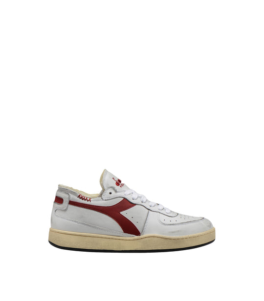 Mi Basket Row Cut - White/Garnet