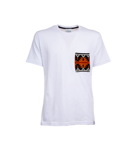 T-shirt Con Taschino Jacquard - Bianco