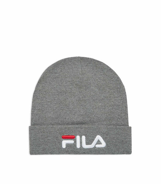 Unisex Slouchy Beanie Leniar Logo - Grey Melange Bros