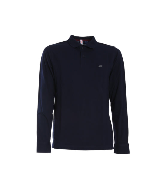 Polo El Fabric Elbow L/S - Navy Blue